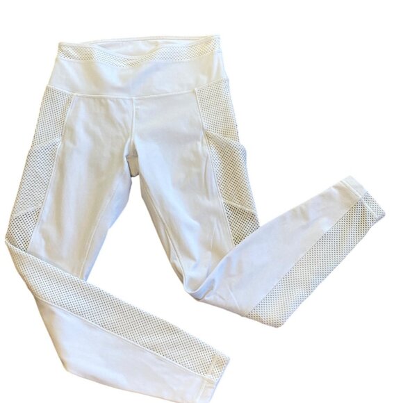Lululemon Keep Score Tight 28" White Mesh Ventilation Legging *No size tag 8/10? - Picture 2 of 13